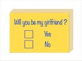 Will you be my girlfriend?