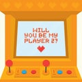 Will you be my player two. Arcade machine Royalty Free Stock Photo