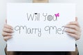 Will You Marry Me / Marriage Proposal Royalty Free Stock Photo