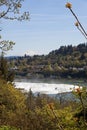 Willamette Falls and Mt. Hood Royalty Free Stock Photo