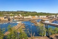 Willamette river industrial area in Oregon City Royalty Free Stock Photo