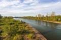 Willamette river in Oregon. View from above Royalty Free Stock Photo