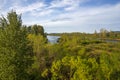 Willamette river in Oregon. View from above Royalty Free Stock Photo