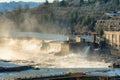 Willamette Waterfalls and Power Plant Royalty Free Stock Photo