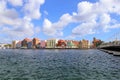 Willemstad, Curacao - 12/17/17: Colorful downtown Willemstad, Curacao, in the Netherland Antilles Royalty Free Stock Photo