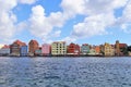 Willemstad, Curacao - 12/17/17: Colorful downtown Willemstad, Curacao, in the Netherland Antilles Royalty Free Stock Photo