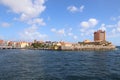 Willemstad, Curacao - 12/17/17: Colorful downtown Willemstad, Curacao, in the Netherland Antilles Royalty Free Stock Photo