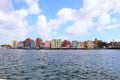 Willemstad, Curacao - 12/17/17: Colorful downtown Willemstad, Curacao, in the Netherland Antilles Royalty Free Stock Photo