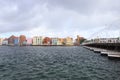 Willemstad, Curacao - 12/17/17: Colorful downtown Willemstad, Curacao, in the Netherland Antilles Royalty Free Stock Photo