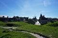 Willemstad Dutch fortified city in the Netherlands with nature and old-fashioned windmill blades. Royalty Free Stock Photo