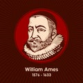 William Ames 1576 - 1633 was an English Protestant divine, philosopher, and controversialist. Royalty Free Stock Photo