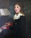 William Crotch, English composer, playing piano