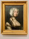 William Dobson, Portrait of the ArtistÃ¢â¬â¢s Wife exhibited at the Tate Britain gallery in London UK England Royalty Free Stock Photo