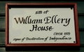 William Ellery House Signage