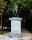 William Moultrie statue in White Point Gardens, Charleston, SC. Royalty Free Stock Photo