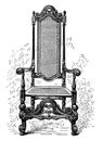 William penn`s Chair, vintage illustration