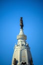 William Penn statue on a top of City Hall Philadelphia Royalty Free Stock Photo