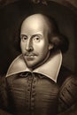 William Shakespeare engraved portrait Royalty Free Stock Photo