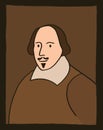 William shakespeare illustration portrait