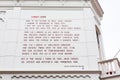 William Shakespeare sonnet at the wall of house in Leiden, Holland Royalty Free Stock Photo