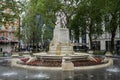 The William Shakespeare statue and fountain in the Leicester Square Garden