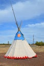 Teepee with designs in the fields