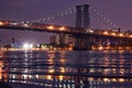 The Williamsburg bridge at night, New York