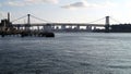 Williamsburg Bridge over East River in NYC Royalty Free Stock Photo