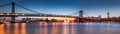 Williamsburg Bridge Panorama Royalty Free Stock Photo