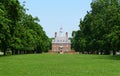 Williamsburg, Virginia - June 30, 2020 - The Governor`s Palace surrounded by green trees Royalty Free Stock Photo