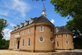 Williamsburg, Virginia, U.S - June 30, 2020 - The side view of the Capitol Building during a sunny day