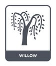 willow icon in trendy design style. willow icon isolated on white background. willow vector icon simple and modern flat symbol for Royalty Free Stock Photo