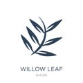 willow leaf icon in trendy design style. willow leaf icon isolated on white background. willow leaf vector icon simple and modern Royalty Free Stock Photo