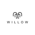 willow logo icon vector designs Royalty Free Stock Photo