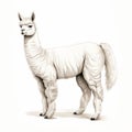 Willowwhite Alpaca Vector Illustration - Realistic Renderings Of Human Form Royalty Free Stock Photo