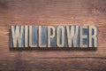 Willpower word wood