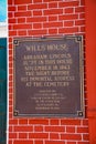 Wills House Plaque Royalty Free Stock Photo