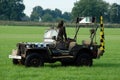 Willy jeep plane follow car Royalty Free Stock Photo