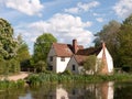 Willy Lott`s Cottage outside in flatford mill in constable count