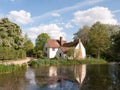 Willy Lott`s Cottage outside in flatford mill in constable count Royalty Free Stock Photo