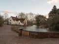 willy lotts cottage autumn winter flatford with wall in picture