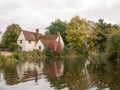 Willy lotts cottage in flatford mill during the autumn no people Royalty Free Stock Photo