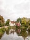 Willy lotts cottage in flatford mill during the autumn no people Royalty Free Stock Photo