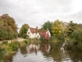 Willy lotts cottage in flatford mill during the autumn no people Royalty Free Stock Photo