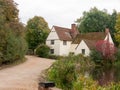 Willy lotts cottage in flatford mill during the autumn no people Royalty Free Stock Photo