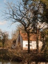 willy lotts cottage spring from across the lake on side river stour constable country close up Royalty Free Stock Photo
