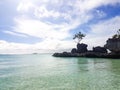 Willy`s rock on the beach on Boracay island,Philippines Royalty Free Stock Photo