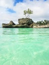 Willy`s rock on the beach on Boracay island,Philippines Royalty Free Stock Photo