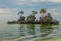 Willys Rock, situated on the famous White Beach, Boracay Island, Philippines Royalty Free Stock Photo