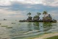 Willys Rock, situated on the famous White Beach, Boracay Island, Philippines Royalty Free Stock Photo